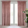 Samtvorhang ROSA dunkelrosa 135x300 cm Kräuselband Produktbild-Vorschau 1