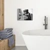 Wanddeko 40x30 cm - BadezimmerAffe mit Zeitung, Leinwand Produktbild-Vorschau 4