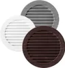 Three round ventilation grilles in different colors (white, gray, and brown) are arranged in a cluster against a white background. Produktbild-Vorschau