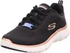 A single black Skechers sneaker with rose gold accents is shown from a side-angle on a white background. Voir les images du produit
