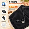 Graphen-Heizponcho mit Kapuze, 3 Temperaturstufen, Produktbild-Vorschau 2