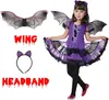 Costume da pipistrello per bambine, ideale per Halloween, Anteprima dell’immagine prodotto 2