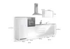 A diagram of a kitchen unit with dimensions indicated by text and lines. Produktbild-Vorschau