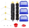 A collection of vacuum cleaner replacement parts, including brushes, filters, and small accessories, arranged on a white background. Produktbild-Vorschau