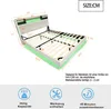Flieks Polsterbett 160x200cm mit USB, Doppelbett Jugendbett Produktbild-Vorschau 7