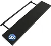 CASARIA® 3x Étagères murales flottantes MDF noir mat 110cm Voir les images du produit 1