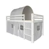 Kinderbett Hochbett 90x190 cm (ohne Matratze), aus weissem Produktbild-Vorschau 2