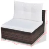 vidaXL 10-tlg. Garten-Lounge-Set mit Auflagen Poly Rattan Produktbild-Vorschau 14