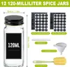 TRMLBE nádobky na korenie štvorcové 12 kusov 120ml Náhľad obrázku produktu 2