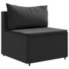 vidaXL 7-tlg. Garten-Lounge-Set mit Kissen Schwarz Poly Produktbild-Vorschau 4