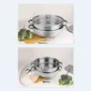 28 cm 2-layer-Dampfer Edelstahl Küche Kochsuppe Dampftopf Produktbild-Vorschau 9