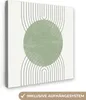 MuchoWow® - Leinwandbilder - Linien - Kreis - Grün - Produktbild-Vorschau 1