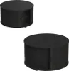 Two black round coffee tables are shown against a white background. Náhled obrázku produktu
