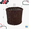 A brown woven basket with dimensions indicated by lines and text. Produktbild-Vorschau