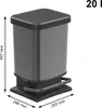 Rotho Paso Pedal bin 20L Graphite Náhľad obrázku produktu 3