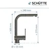 SCHÜTTE Küchenarmatur LONDON mit Geschirrbrause, Wasserhahn Produktbild-Vorschau 3