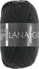 A ball of dark gray yarn with a label. Produktbild-Vorschau
