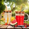 Relaxdays Trinkgläser 2er Set, Getränkebecher mit Deckel & Produktbild-Vorschau 2