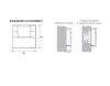 Diagrams showing installation dimensions and methods for a digital thermostat. Náhled obrázku produktu