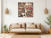 Kobolo Wandbild Wanddeko Metallbild 3D-Bild - Café - 90x90 Produktbild-Vorschau 2