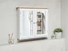 BELIANI Szafka łazienkowa wisząca z lustrem biała MDF 17 x Podgląd zdjęcia produktu 2