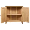 vidaXL Eckschrank 80x33,5x78 cm Massivholz Eiche Produktbild-Vorschau 4