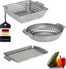 set di 3 cestini per grigliate bremermann in acciaio inox Anteprima dell’immagine prodotto 1