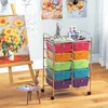 Vozík s 10 stohovateľnými zásuvkami, zásuvkový vozík Náhľad obrázku produktu 8