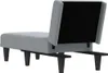 vidaXL Chaise Longue Light Grey Fabric Náhled obrázku produktu 5