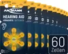 ANSMANN Hörgerätebatterien Typ 10 gelb PR70 P10 ZL4, Produktbild-Vorschau 1