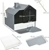 PawHut Katzentoilette Katzenklo mit Schaufel Filter für Produktbild-Vorschau 3