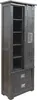 Hochschrank - Grau - Mangoholz massiv - B 70 cm - 1 Tür - 2 Produktbild-Vorschau 1