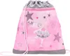 A pink drawstring bag with a ballet dancer graphic. Produktbild-Vorschau