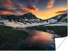 MuchoWow® Poster Schmelzende Eiskappe bei Sonnenuntergang Produktbild-Vorschau 1