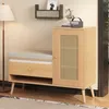Garderobenbank mit Schuhschrank - Rattan-Optik - Produktbild-Vorschau 9