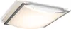 A modern LED ceiling light fixture with a square, frosted glass diffuser and a metallic frame. Produktbild-Vorschau