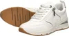 A pair of white sneakers shown from a diagonal angle, with one shoe's sole prominently displayed. Podgląd zdjęcia produktu