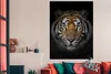MuchoWow® Poster Tiger - Wildtiere - Porträt - Schwarz - Produktbild-Vorschau 2