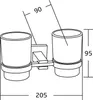 Mexen Vane Doppelter Zahnputzbecher, Schwarz - 7020952-70 Produktbild-Vorschau 2