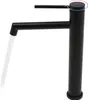A black faucet with water flowing from the spout, isolated on a white background. Náhled obrázku produktu