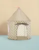 Kids Concept Spielzelt Karo khaki - H 130 cm - D 100 cm - Produktbild-Vorschau 3