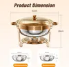 WARMOUNTS 5QT Chafing Dish Set 4ks – kulatá nerezová sada Náhled obrázku produktu 9