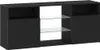 mobile TV vidaXL con luci LED look rovere nero 120x30x50 cm Anteprima dell’immagine prodotto 3