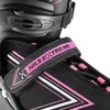 Close-up of a black and pink inline skate strap with the brand name 'NILS EXTREME' visible. Produktbild-Vorschau