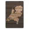 MuchoWow® Mauspad Mousepad Karte - Niederlande - Holz 40x60 Produktbild-Vorschau 1