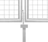 vidaXL Tuinpoort van staal, 500 x 100 cm, zilverkleurig Productafbeelding-voorbeeld 3