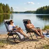 Zestaw 2 leżaków ogrodowych zero gravity, leżak regulowany Podgląd zdjęcia produktu 3