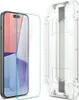 A screen protector and its installation guide are shown on a white background. Anteprima dell’immagine prodotto