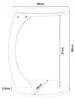 en.casa Beistelltisch Holeby C-Form mit Rollen 56x38 cm Produktbild-Vorschau 7