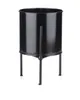 Metalowy kwietnik stojak z wkładem 24 cm czarny Podgląd zdjęcia produktu 5